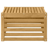 Outdoor Table Solid Acacia Wood White 59 x 59 x 37 cm 901487