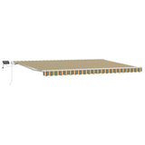 Retractable Awning Green and yellow 500 x 350 cm 3331574