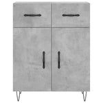 Highboard Concrete Grey 69.5x34x180 cm Engineered Wood 3199909