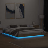 Bed Frame with LED without Mattress Sonoma Oak 180x200 cm Super King 3209774