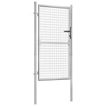 ZNTS Garden Gate Galvanised Steel 105x200 cm Silver 144758