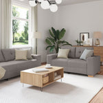 ZNTS 3 Piece Sofa Set with Cushions in Taupe Fabric 3324634