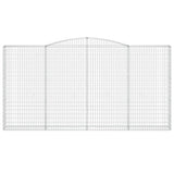 Arched Gabion Baskets 3 pcs 400x30x200/220 cm Galvanised Iron 3146932