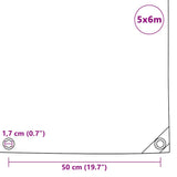 Tarpaulin 650 g/m 5x6 m White 144913