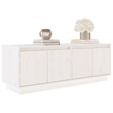 TV Cabinet White 110x34x40 cm Solid Wood Pine 813850