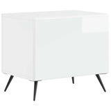 TV Cabinet High Gloss White Engineered Wood 897559