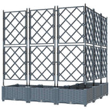 Garden Planter 5 pcs LiGht Grey 120 x 120 x 125.5 cm Plastic 42002888