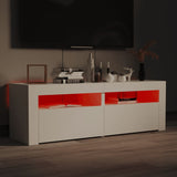 TV Cabinet with LED Lights White 120x35x40 cm 804355