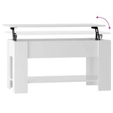 Coffee Table High Gloss White 101x49x52 cm Engineered Wood 809707
