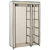 282422 Folding Wardrobe Cream 110x45x175 cm Fabric