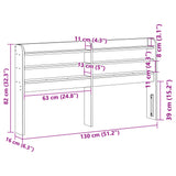 Headboard with Shelves 120 cm Solid Wood Pine 850956