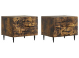 Bedside Cabinet 2 pcs Smoked Oak 43 x 34.5 x 47.5 cm 894766
