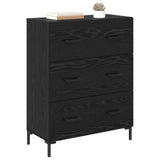 Sideboard Black Oak 69.5 x 34 x 90 cm Engineered Wood and Iron 881506