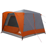 Cabin Tent 7-Person Grey and Orange 400 x 350 x 212 cm 42004028