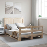 Bed Frame without Mattress with Headboard 140x200 cm Solid Wood 3281540