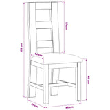 Dining Chair 2 pcs Solid Oak Wood Beige 45 x 51 x 105 cm 42039165