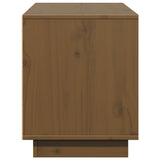 TV Cabinet Honey Brown 110.5x35x44 cm Solid Wood Pine 814342