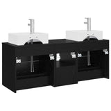 Bathroom Cabinet Set 3 pcs Black 49.5 x 41 x 62.5 cm 3405836