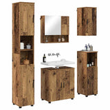 Bathroom Furniture Set 5 pcs Old Wood Engineered wood & Metal 3392991