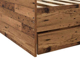 Bed Frame with Storage Old Wood 80 x 200 cm Engineered Wood 3429632