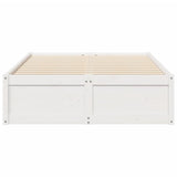 Bed Frame without Mattress White 120x190 cm Small Double Solid Wood Pine 3282388