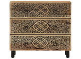 Side Cabinets 3 pcs 60x33x75 cm Solid Wood Mango 3206306