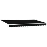 Retractable Awning Manual Black 400x200 cm Fabric 3329853