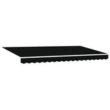 Retractable Awning Black 400 x 200 cm Polyester and Aluminium 3329857