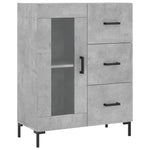 Highboard Concrete Grey 69.5x34x180 cm Engineered Wood 3198597