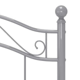 Bed Frame without Mattress Grey Metal 100x200 cm 324993