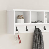 Wall-Mounted Coat Rack White 100 x 16 x 26 cm Engineered wood 874323