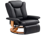 Faux Leather Recliner Chair - Black T3398P343490