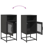 ZNTS Bedside Cabinet Black 36x39x78 cm Cold-rolled Steel 853410