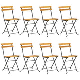 9 Piece Folding Outdoor Dining Set Solid Acacia Wood 3058158
