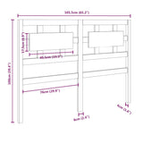 Bed Headboard Grey 165.5x4x100 cm Solid Wood Pine 818052