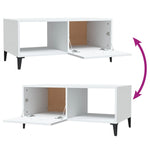 ZNTS Coffee Table White 90x50x40 cm Engineered Wood 812663