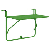 Hanging Balcony Table Folding Green 60 x 39 x 65 cm Steel 42008077