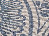 Outdoor Flatweave Rug 140x200 cm Blue Pattern 340831