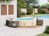 Hot Tub Surround Grey Poly Rattan and Solid Wood Acacia 3270650