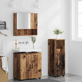 Bathroom Furniture Set 3 pcs Old Wood Engineered wood & Metal 3392951