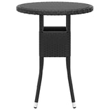 Garden Bistro Set Black Poly rattan Medium Removable Covers 3095901