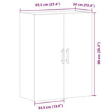 Wall Mounted Cabinet Artisan Oak 69.5x34x90 cm 857295