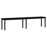 Bench Black Oak 200 x 35 x 45 cm Engineered Wood 892608