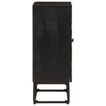 Sideboard Black 55x30x76 cm Solid Wood Mango and Iron 372005