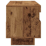 TV Cabinet with LED Lights Old Wood 100x35x40 cm Engineered Wood 856355