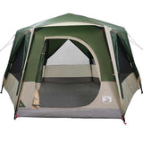 Cabin Tent 5-Person Green and White 333 x 317 x 194 cm 42004029