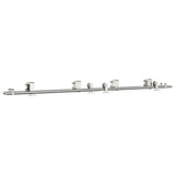 Sliding Door Hardware Kit 200 cm Stainless Steel Silver 3295760