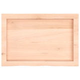 ZNTS Wall Shelf 60x40x cm Untreated Solid Wood Oak 363529