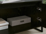 TV Cabinet Black Oak 140 x 36 x 49.5 cm Engineered Wood 886510