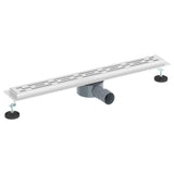 Shower Drain Line Design with 360&deg Siphon Silver 70 cm 42015981